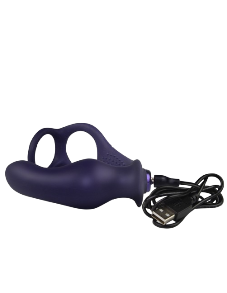ROCKS OFF NOVA ZENTURIAN PLUG PROSTATICO VIBRADOR CON ANILLOS 16 MODOS AZUL OSCURO