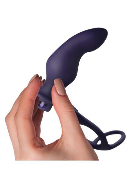ROCKS OFF NOVA ZENTURIAN PLUG PROSTATICO VIBRADOR CON ANILLOS 16 MODOS AZUL OSCURO