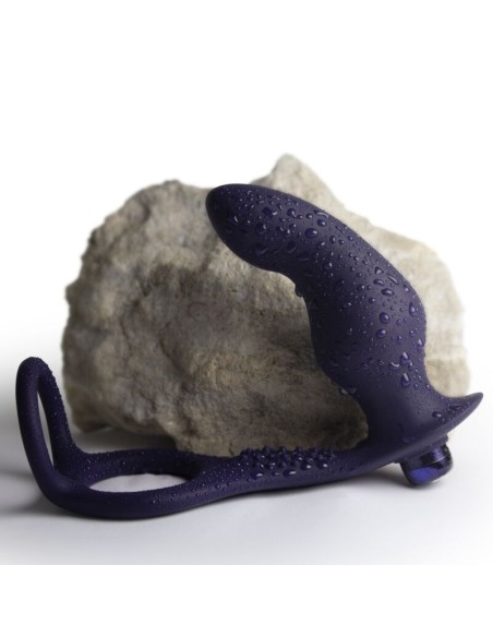 ROCKS OFF NOVA ZENTURIAN PLUG PROSTATICO VIBRADOR CON ANILLOS 16 MODOS AZUL OSCURO