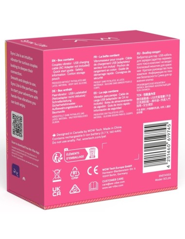 WE VIBE SYNC LITE ESTIMULADOR CLITORIS ROSA