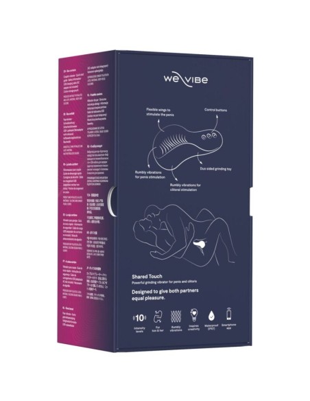 WE VIBE SHARED TOUCH VIBRADOR PARA PAREJAS DE DOBLE CARA PARPURA