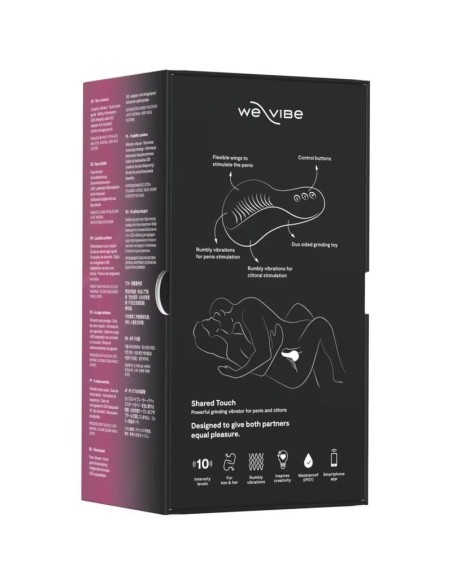 WE VIBE SHARED TOUCH VIBRADOR PARA PAREJAS DE DOBLE CARA NEGRO
