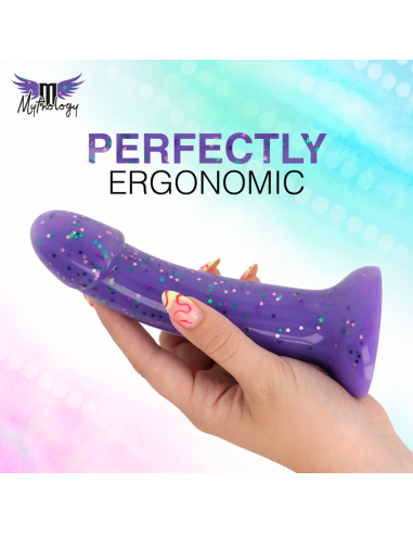 MYTHOLOGY LYRA 10 DILDO DE SILICONA 17 CM A 36 CM MORADO MOTEADO