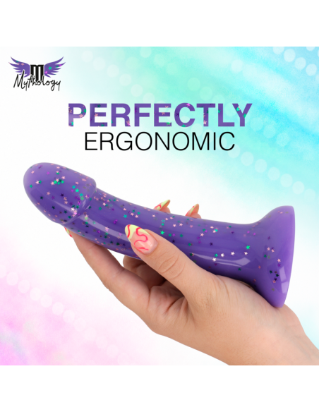 MYTHOLOGY LYRA 10 DILDO DE SILICONA 17 CM A 36 CM MORADO MOTEADO