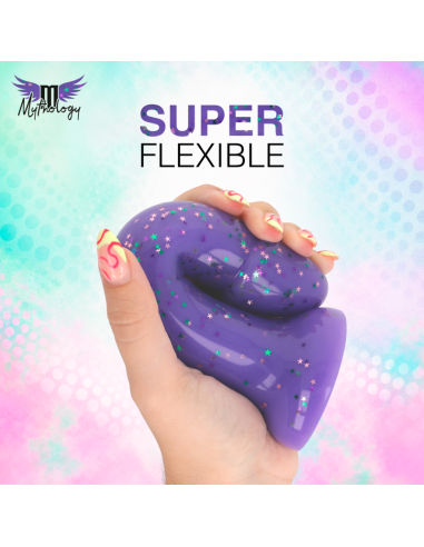 MYTHOLOGY LYRA 10 DILDO DE SILICONA 17 CM A 36 CM MORADO MOTEADO