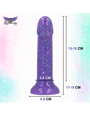 MYTHOLOGY LYRA 10 DILDO DE SILICONA 17 CM A 36 CM MORADO MOTEADO