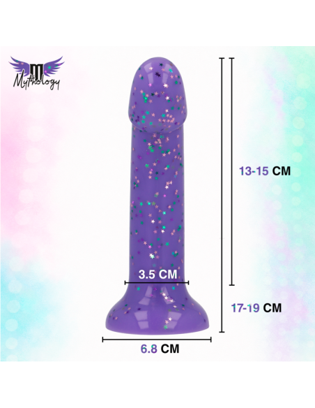 MYTHOLOGY LYRA 10 DILDO DE SILICONA 17 CM A 36 CM MORADO MOTEADO