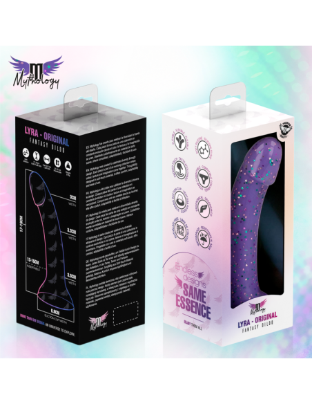 MYTHOLOGY LYRA 10 DILDO DE SILICONA 17 CM A 36 CM MORADO MOTEADO