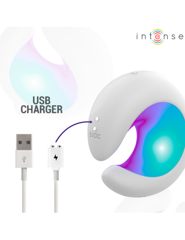 INTENSE ASTON ESTIMULADOR DE CLATORIS POR SUCCIAN Y VIBRACIAN RECARGABLE USB BLANCO