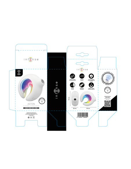 INTENSE ASTON ESTIMULADOR DE CLATORIS POR SUCCIAN Y VIBRACIAN RECARGABLE USB BLANCO