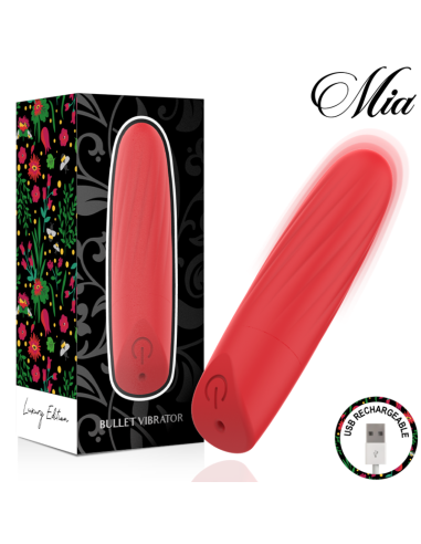 MIA LUCY ELLEN MINI VIBRADOR RECARGABLE USB ROJO