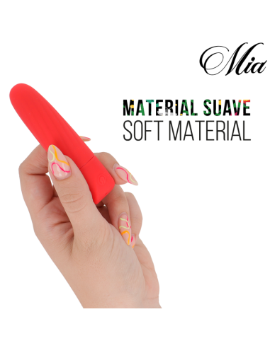 MIA LUCY ELLEN MINI VIBRADOR RECARGABLE USB ROJO