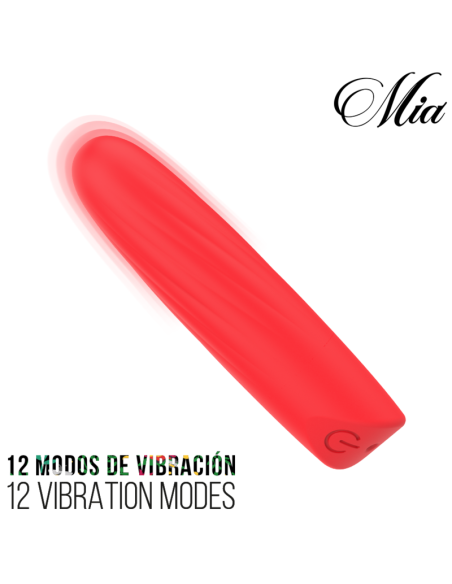 MIA LUCY ELLEN MINI VIBRADOR RECARGABLE USB ROJO
