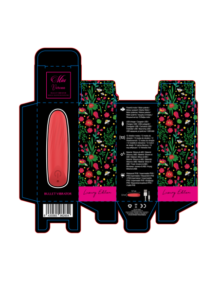 MIA LUCY ELLEN MINI VIBRADOR RECARGABLE USB ROJO