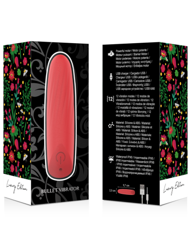 MIA LUCY ELLEN MINI VIBRADOR RECARGABLE USB ROJO