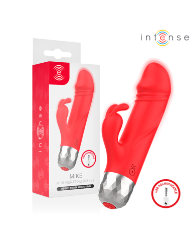 INTENSE MIKE MINI VIBRADOR RABBIT RECARGABLE USB ROJO
