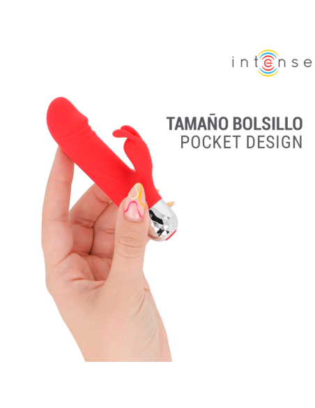 INTENSE MIKE MINI VIBRADOR RABBIT RECARGABLE USB ROJO