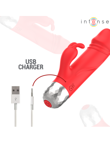 INTENSE MIKE MINI VIBRADOR RABBIT RECARGABLE USB ROJO