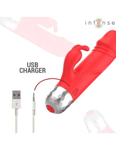 INTENSE MIKE MINI VIBRADOR RABBIT RECARGABLE USB ROJO