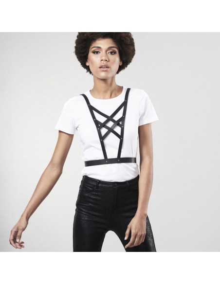 BIJOUX INDISCRETS MAZE ARNES CRUZADO CON ESCOTE NEGRO