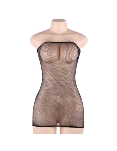 QUEEN LINGERIE VESTIDO CUERPO DE RED CON BRILLANTES S L