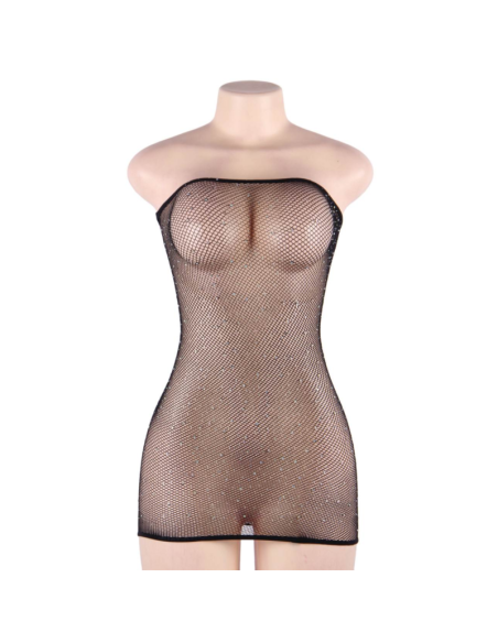 QUEEN LINGERIE VESTIDO CUERPO DE RED CON BRILLANTES S L