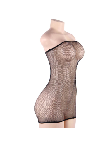QUEEN LINGERIE VESTIDO CUERPO DE RED CON BRILLANTES S L