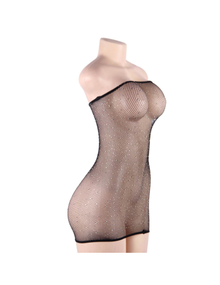 QUEEN LINGERIE VESTIDO CUERPO DE RED CON BRILLANTES S L