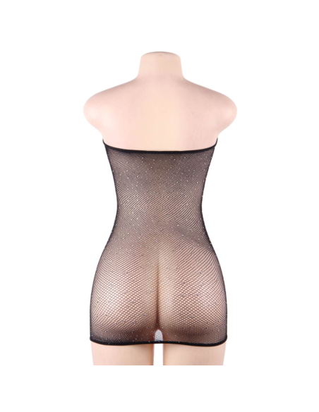 QUEEN LINGERIE VESTIDO CUERPO DE RED CON BRILLANTES S L