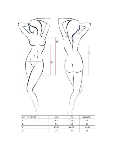 PASSION WOMAN HELLEN VESTIDO Y TANGA TALLA S M
