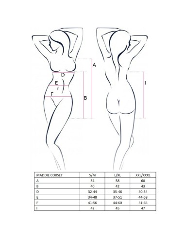 PASSION WOMAN MADDIE CORSET NEGRO TALLA S M