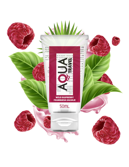 AQUA TRAVEL LUBRICANTE BASE AGUA SABOR FRAMBUESA SALVAJE 50 ML