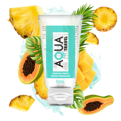 AQUA TRAVEL LUBRICANTE BASE AGUA SABOR FRUTAS TROPICALES 50 ML