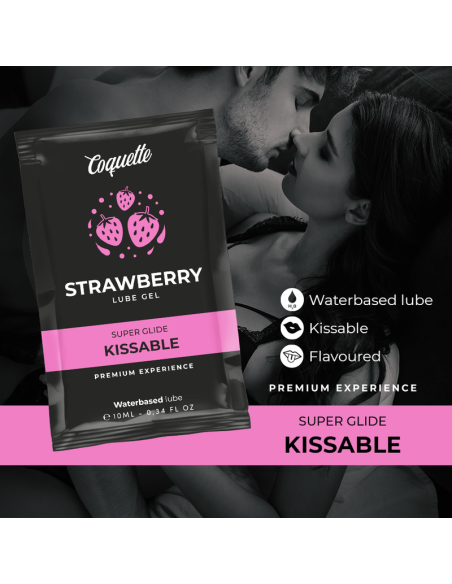 COQUETTE POCKET LUBRICANTE KISSABLE BASE AGUA FRESA 10 ML
