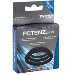 POTENZPLUS KIT DE 3 ANILLOS PARA EL PENE S M L NEGRO 2