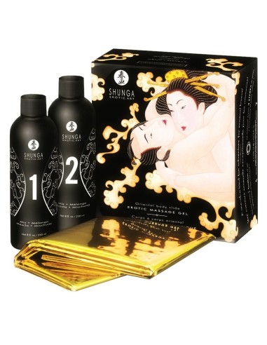 SHUNGA GEL DE MASAJE EROTICO CUERPO A CUERPO ORIENTAL MELON MANGO