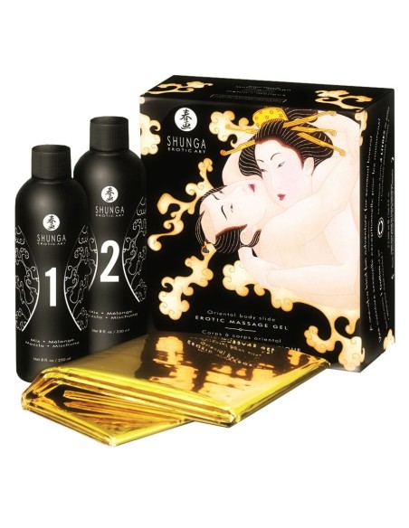 SHUNGA GEL DE MASAJE EROTICO CUERPO A CUERPO ORIENTAL MELON MANGO