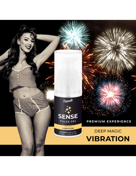 COQUETTE PULSE GEL FRESA VIBRACIoN LIQUIDA PREMIUM 15ML
