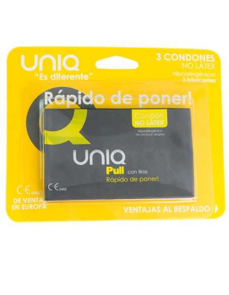 UNIQ PULL CON TIRAS PRESERVATIVO SIN LATEX 3UDS
