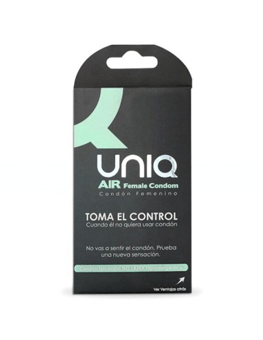 UNIQ AIR CONDOM PRESERVATIVO FEMENINO 3 UNIDADES