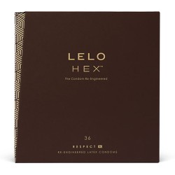 LELO HEX CONDOMS RESPECT XL 36 PACK