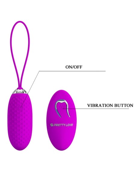 PRETTY LOVE JOANNA HUEVO VIBRADOR CONTROL REMOTO 12 MODOS