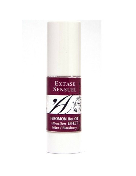 EXTASE SENSUEL ACEITE DE MASAJE EFECTO CALOR CON FEROMONAS MORA 30ML
