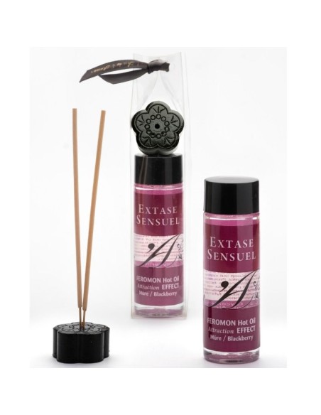 EXTASE SENSUEL A DE MASAJE EFECTO CALOR CON FEROMONAS MORA 100ML