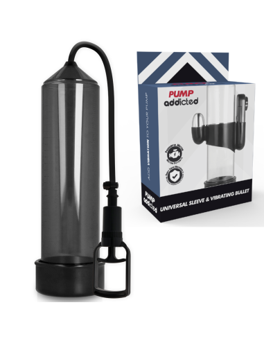 PUMP ADDICTED BOMBA ERECCIoN RX7 NEGRO CON VIBRADOR