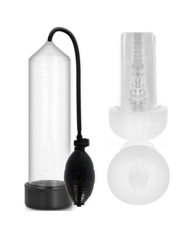 PUMP ADDICTED RX3 BOMBA ERECCIoN NEGRO CON MASTURBADOR
