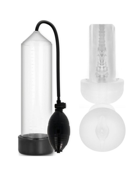 PUMP ADDICTED RX3 BOMBA ERECCIoN NEGRO CON MASTURBADOR