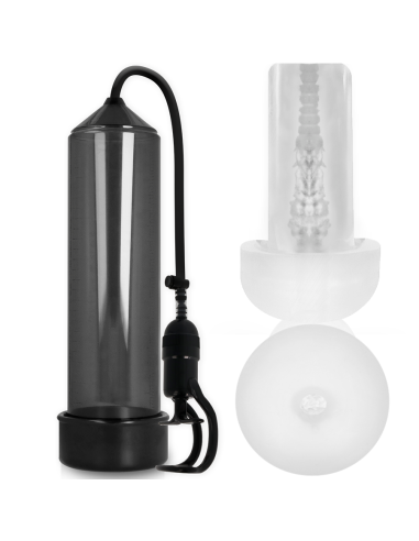 PUMP ADDICTED BOMBA ERECCIoN RX5 BLACK CON MASTURBADOR