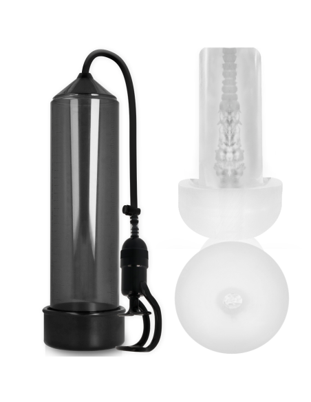 PUMP ADDICTED BOMBA ERECCIoN RX5 BLACK CON MASTURBADOR