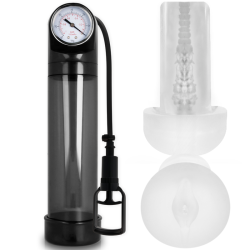 PUMP ADDICTED BOMBA ERECCIoN RX9 NEGRO CON MASTURBADOR 2